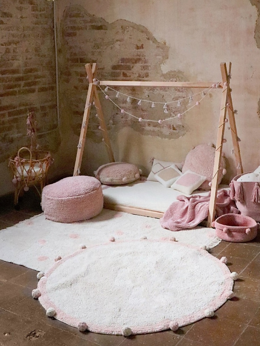Lorena Canals Machine Washable
Bubbly 4' Round Rug Kids Pink Plush Nursery Decor